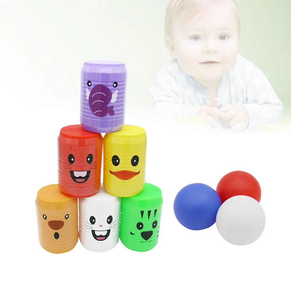 

1 Pack Parts Bowling Play Sets Indoor Outdoor Sports Bowling Games for Children Kids (6pcs Bowling Cans + 3pcs Balls Mixed