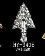 HY-3495 10pcs 10 шт./лот, сплав дизайн ногтей 3d с плоской задней стороны бриллианты жемчужные ювелирные изделия Стразы украшения для ногтей - Цвет: HY-3495 10pcs