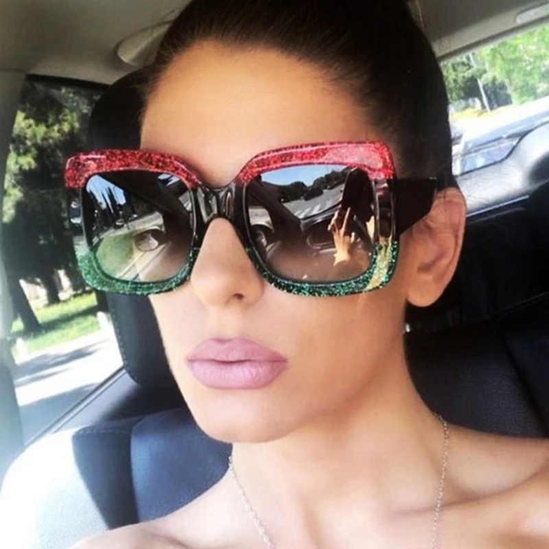 Очки солнцезащитные женские квадратные большого размера брендовые дизайнерские