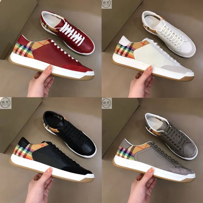 

2021 fashion men's shoes designer leather casual shoes low help tie outdoor casual young Rainbow cloth sneakers shoes