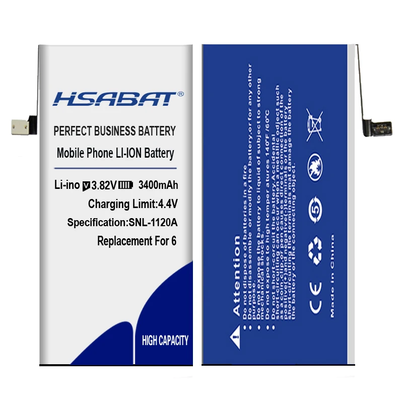 HSABAT 3400mAh для iPhone 6G Батарея Замена 6 iPhone6 4 7 'ɴ дюймов батарея | Мобильные
