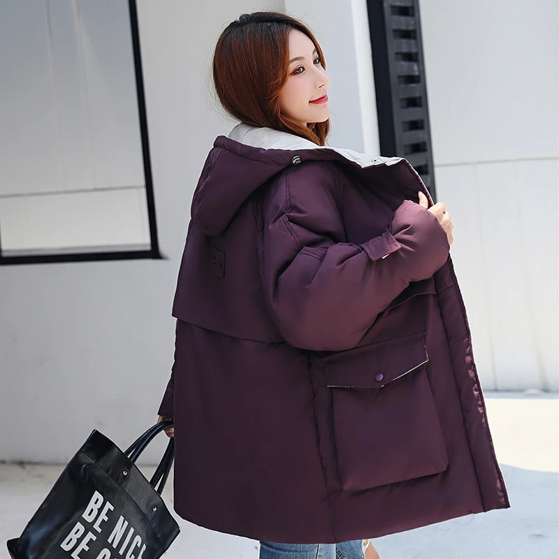

2022 New Long Parkas Female Women Winter Coat Thickening Cotton Winter Jacket Womens Outwear Parkas for Women Winter Outwear