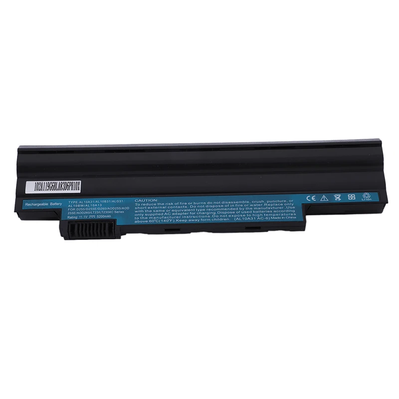 Литий-ионный аккумулятор для ноутбука ACER Aspire One AOD255 AOD255E D255E AOD260 D260E AL10B31 |