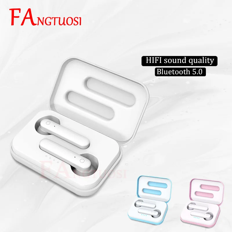 FANGTUOSI TWS Беспроводные Bluetooth 5,0 наушники сенсорные наушники гарнитура с микрофоном шумоизолирующие наушники для iPhone 11 samsung