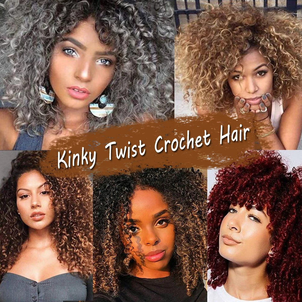 Женские кудрявые косички Hair Nest Marlybob Crochet Short Passion Twist Kinky Curly Braids Jerry.