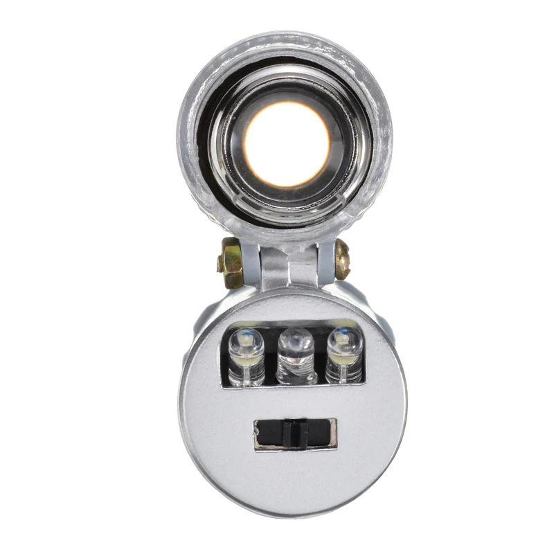 60x Лупа со светодиодный ными УФ-лампами ювелирные лупы инструмент аксессуары для