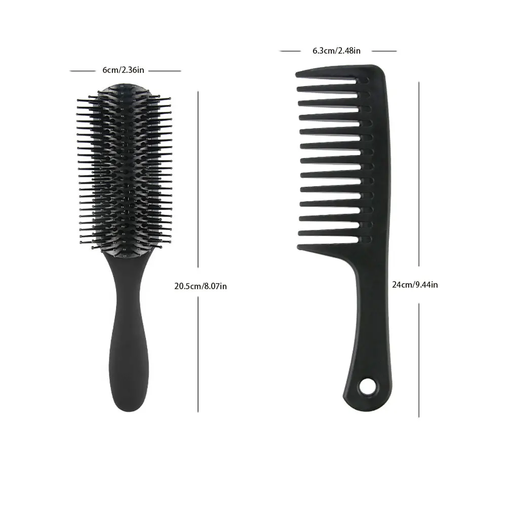 

3pcs Hair Brushes Air Cushion Massage Hairdressing Wide Tooth Comb Set Nine Claws for Hair Styling Hair Salon(Pink)