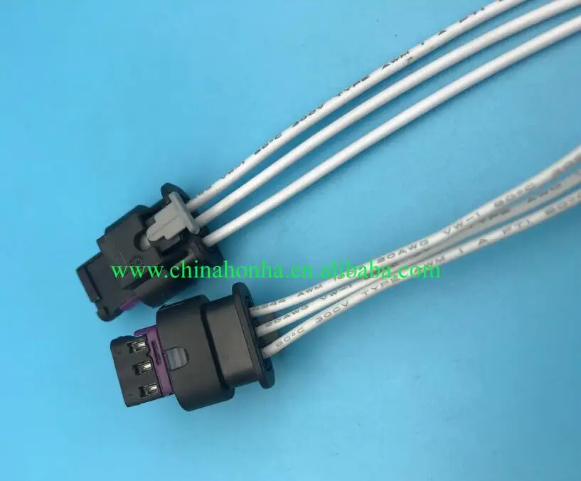 Плоский корпусный Соединительный Штепсель 3 контактный жгут проводка для A3 Q7 2008