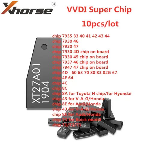 Супер чип Xhorse VVDI для VVDI2 VVDI, мини-ключ, 10 шт./партия