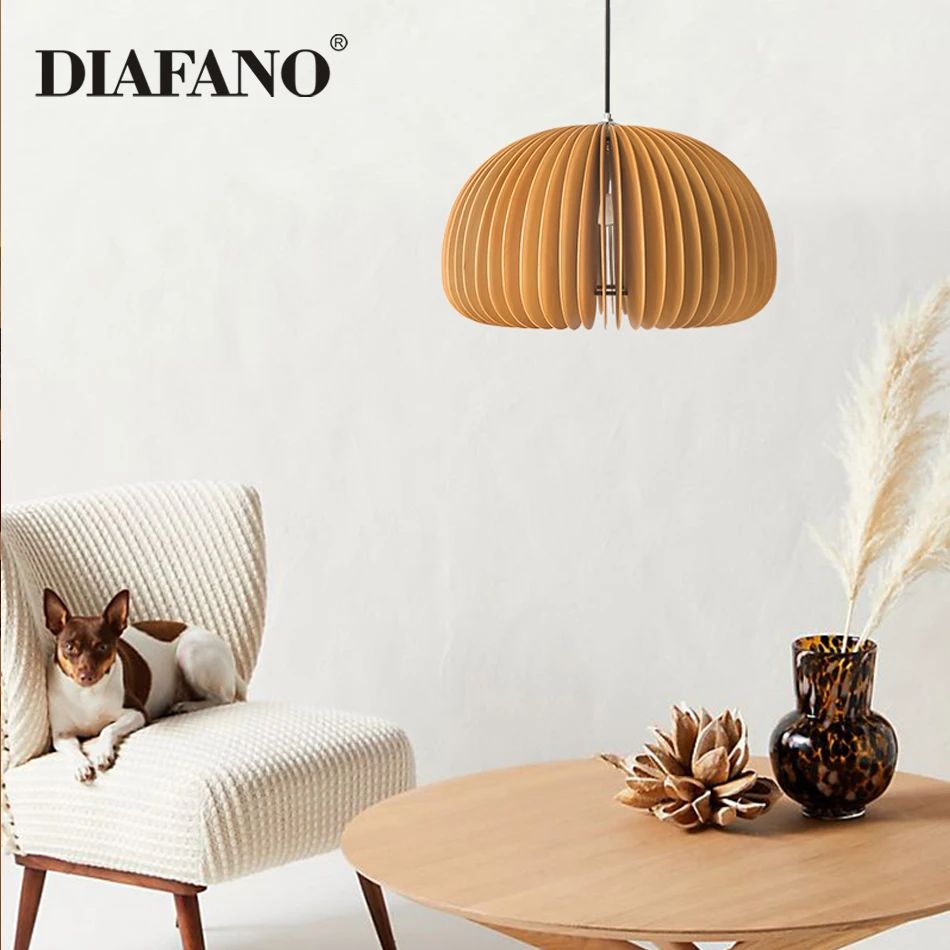 저렴한 나무 펜던트 조명 E27 램프 랜턴 수제 거실 장식 나무 매달려 램프 식당 침실 전등