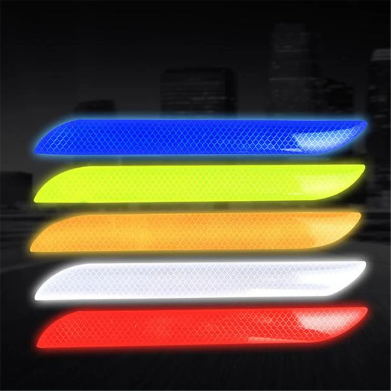 

Car Reflective Stickers Rear Bumper Body Safety Warning Stickers Car Exterior Reflective Strips To Protect The Body