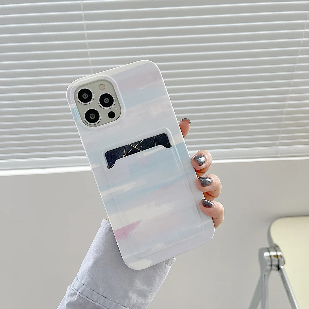Чехлы с радужными облаками для карт IPhone 13 12 11 Pro Max красочные X XR XS 8 7 Plus 8Plus |