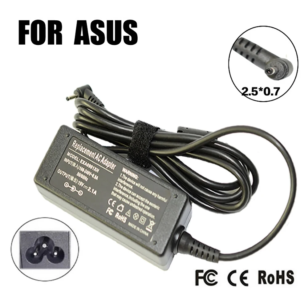 Адаптер переменного тока 19 в 2 5 а 0 7*1005 мм для asus EEE PC X101 X101H X101CH R011PX 1011PX 1015PW 1015PX 1015PEB
