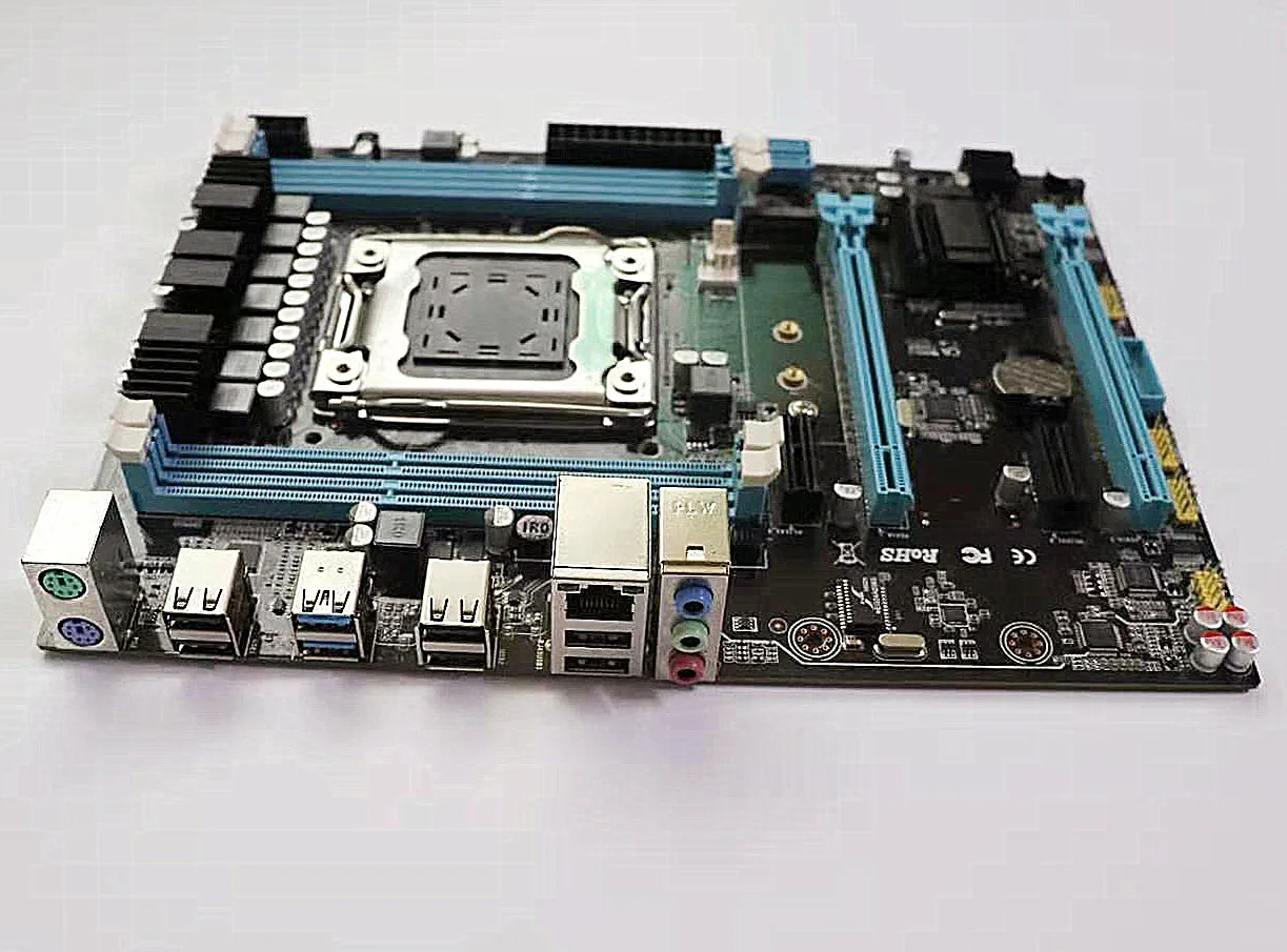X79 материнская плата LGA2011 MATX USB3.0 SATA3 PCI-E NVME M.2 SSD Поддержка регистрации и ecc памяти и процессор Xeon E5