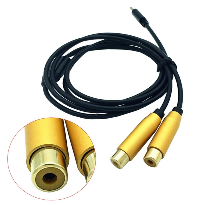 Двойной Rca Женский к Type C Usb сигнал видео Av аудио кабель Разъем свинцовый