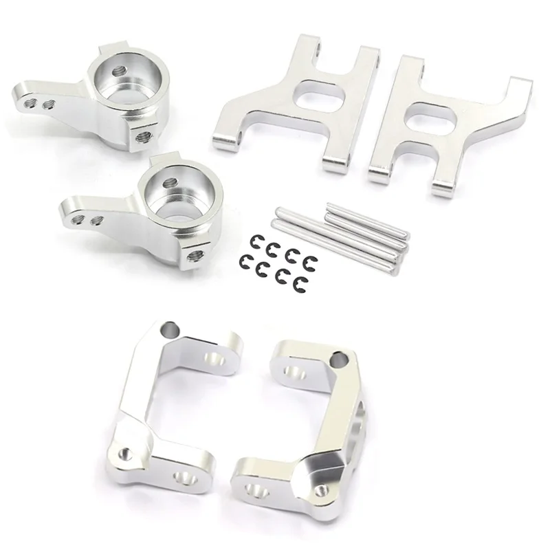 Juego de brazo de suspensi&oacute;n portabuje de direcci&oacute;n delantera de Metal, copa C, para 1/10 coche trepador de control remoto Tamiya CC01, CC-01 piezas de mejora-0