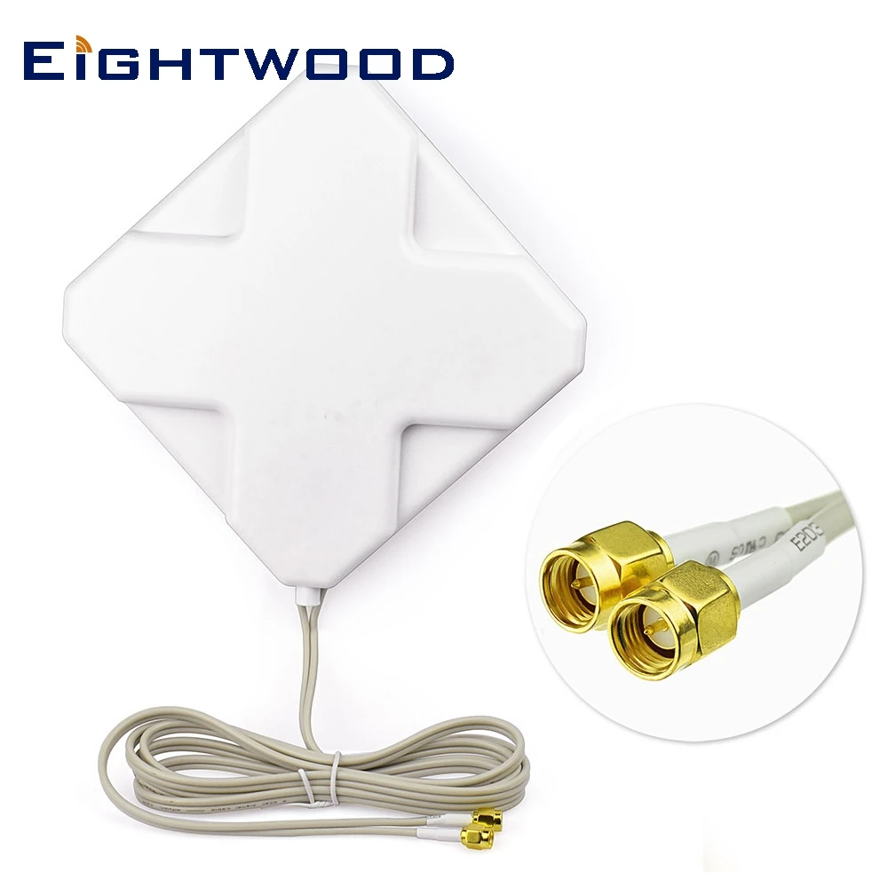 Eightwood Двухдиапазонная 4G LTE Антенна 35dBi всенаправленная SMA штекер для