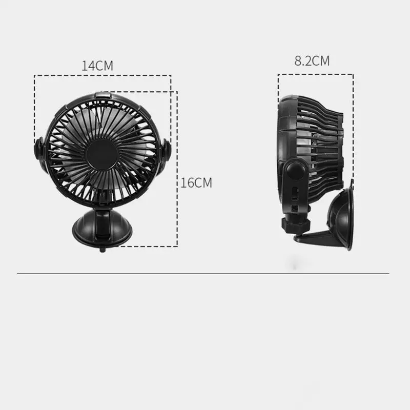 

Suction Cup 3 Speed 2000mAh USB Rechargeable Battery Operated Kitchen Wall Fan Personal Fan for Home Car Truck Office