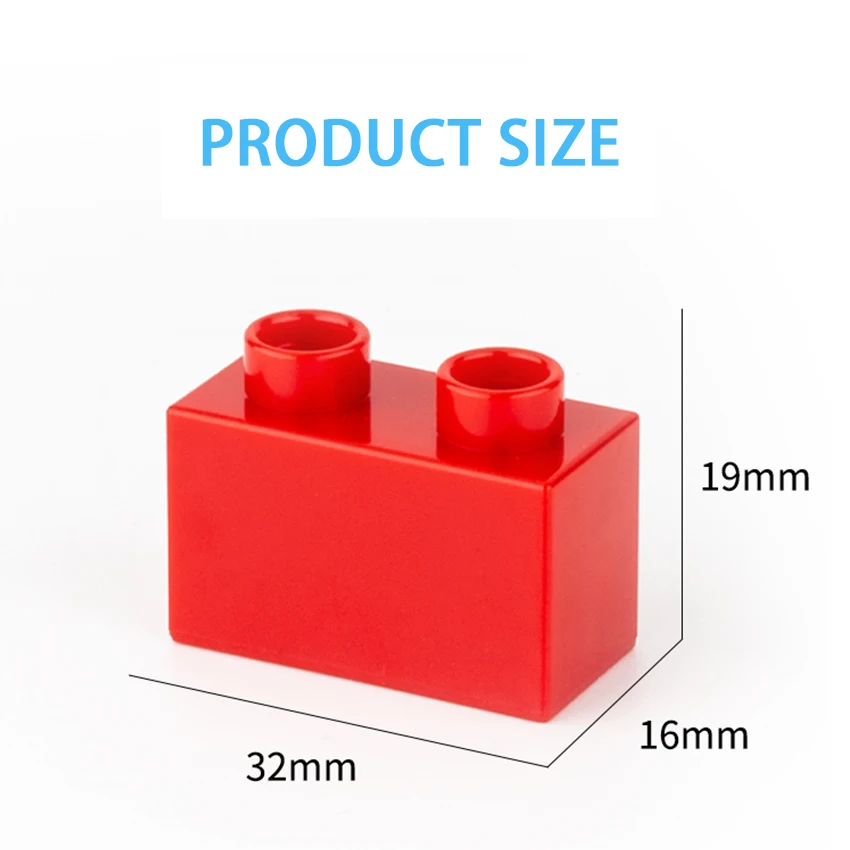 

Aquaryta 25pcs/bag Building Blocks Big SIZE 1x2 Parts DIY Toys Compatible Duplo Puzzle Creative Toys for Children Gift for Kids