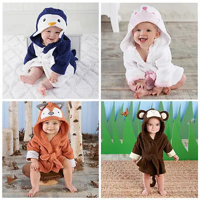 New Luvable Friends Animal Charater Square Hooded Bath Towel Set Baby Product Cartoon Baby Robe Infant Bath Towels