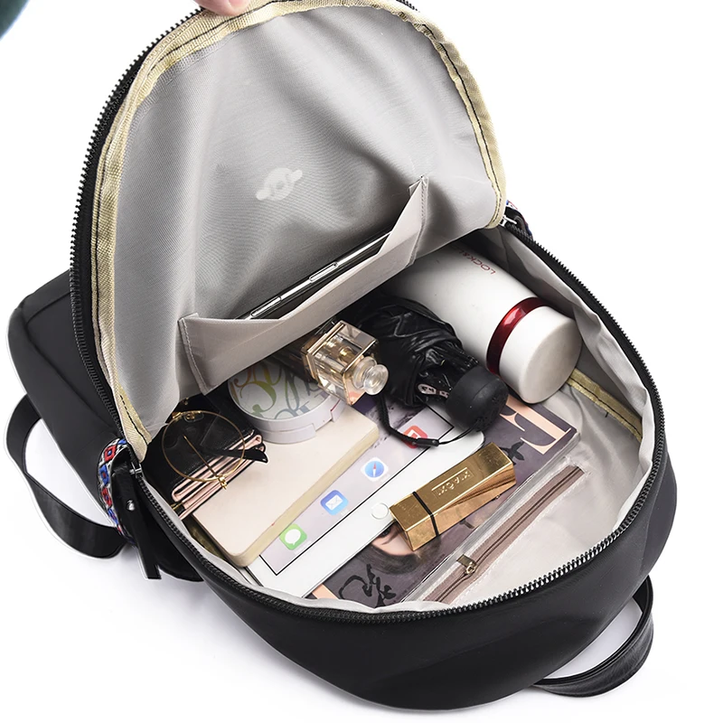 

Black Oxford Backpack High-Quality Designer Bagpack Fashion Women Anti Theft Backpacks Female Waterproof Large Capacity Rucksack