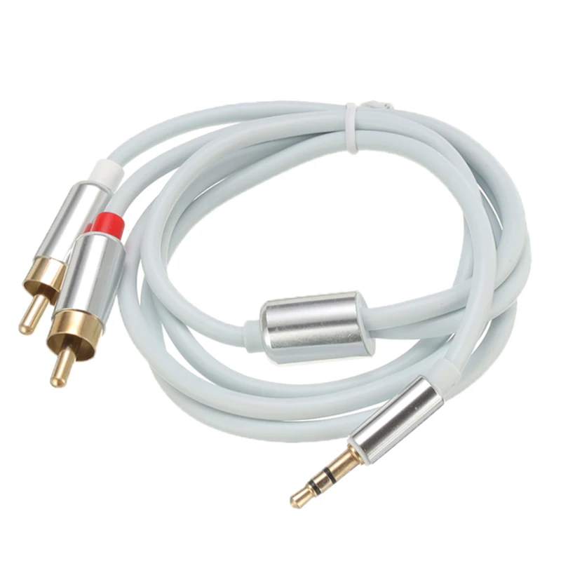 Аудиокабель RCA с 2RCA на 3 5 мм вспомогательный аудиокабель разъемом Aux для усилителя