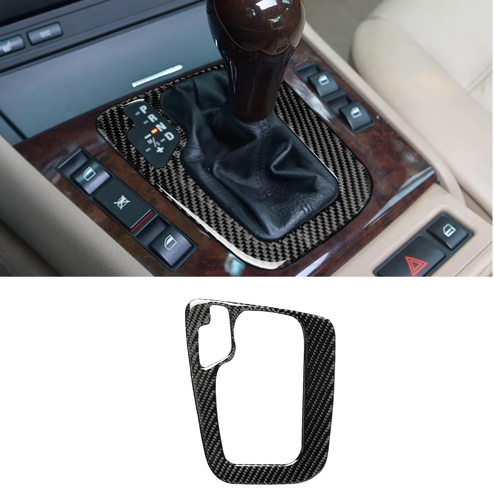 

Gear Shfit Box Panel Decoration Cover Trim Sticker Decal for BMW 3 Series E46 1998-2005 Car Interior Accessories Carbon Fiber