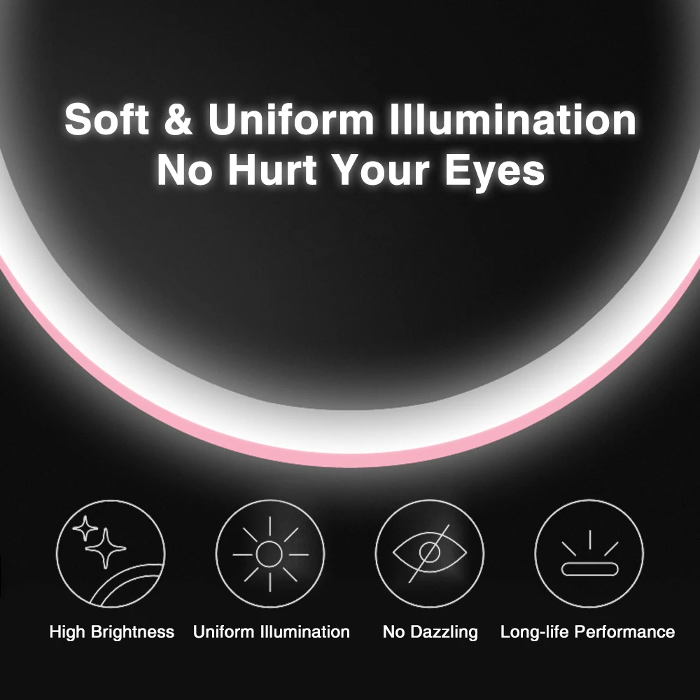 Светодиодный макияж зеркало со съемной/База хранения естественный белый