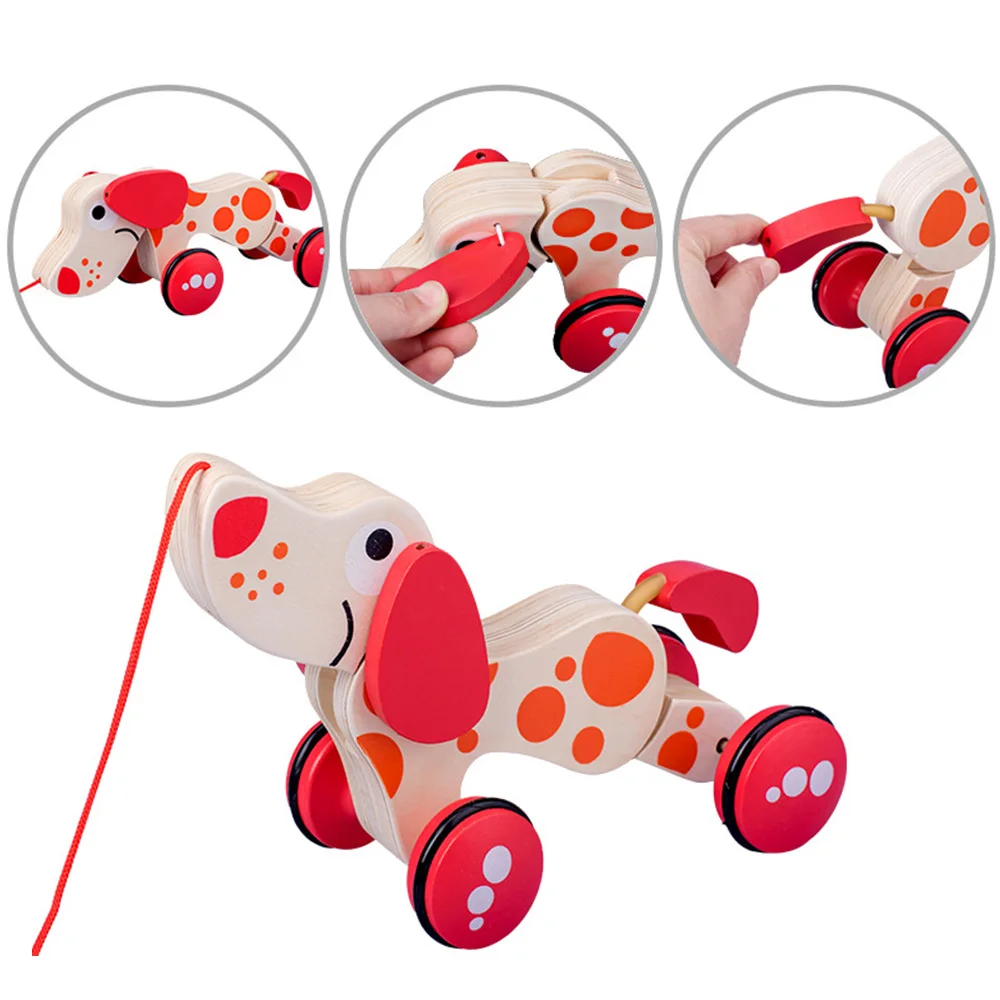 Walk A Long Croc Dog деревянная игрушка для малышей детские игрушки детей щенков