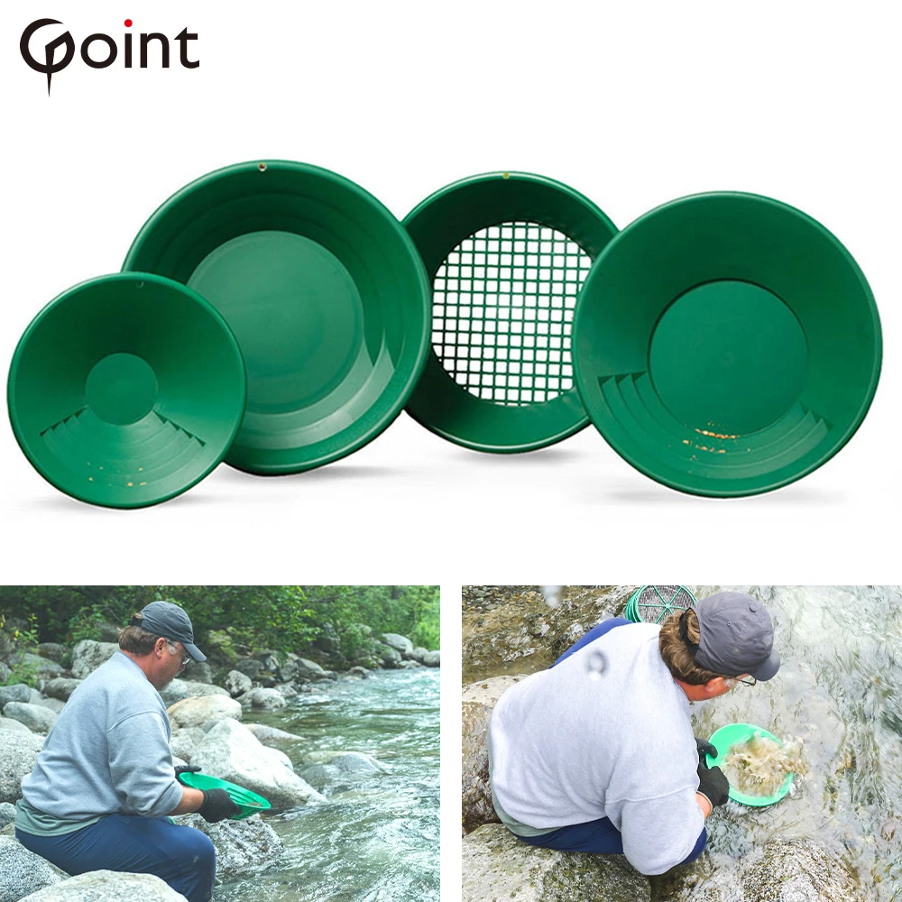 New Plastic Gold Pan Basin Nugget Mining Gravity Trap Prospecting River Tool Wash Ore Panning Equipment Metal Detector Kit
