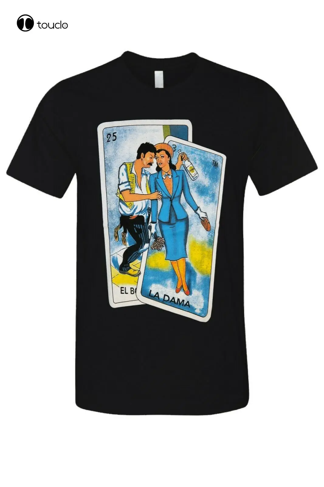 

El Borracho La Dama Mexican Bingo Inspired Art Funny Graphic T-Shirt New Cotton t-shirts for men