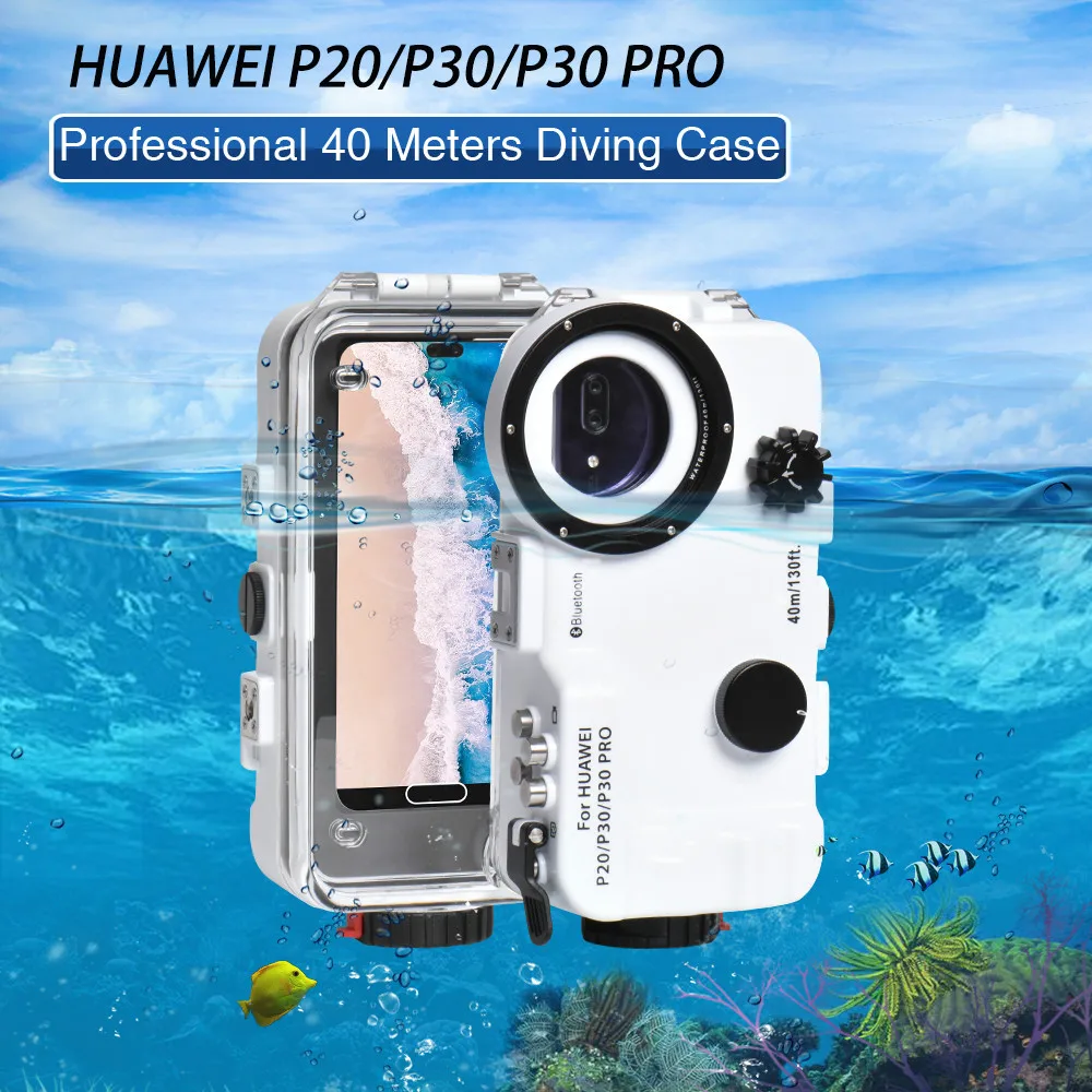 Чехол для телефона с Bluetooth HuaWei P20 P30 P30PRO водонепроницаемый подводный корпус 40 м