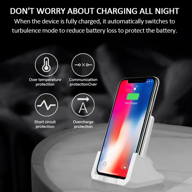 Qi Wireless Charger Fast Charging Phone Holder Stand desk for Samsung iPhone 11 x xs xr chargers huawei | Электроника