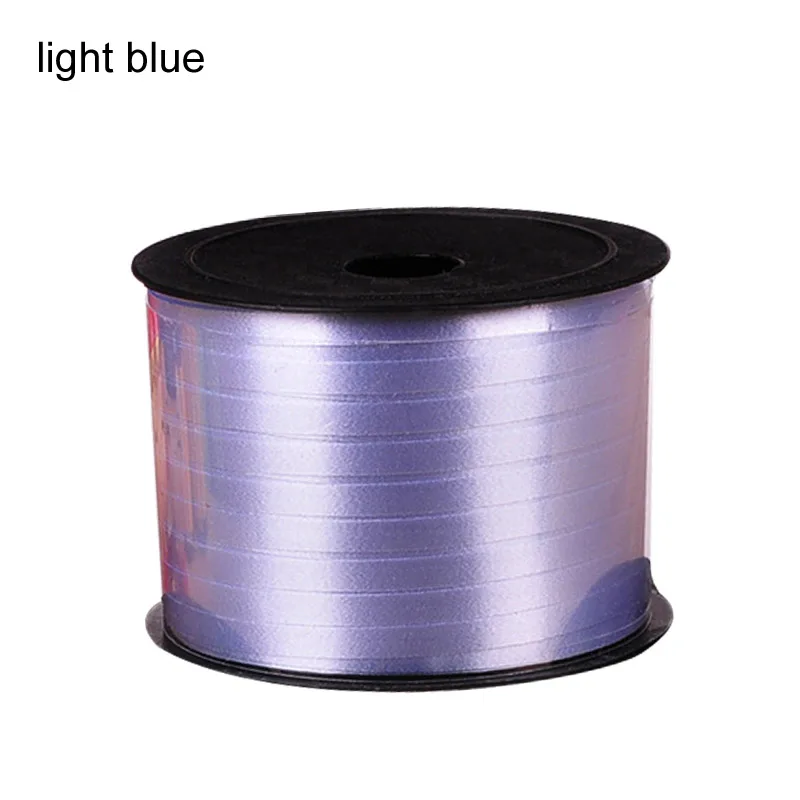 light blue 1 рулон фольги воздушный шар ленты шар струны 5 мм X 100 ярдов Упаковка подарков ремесла Фольга завивка ленты Веревка DIY Свадебный декор - Цвет: light blue