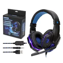 Gaming Headsets LED Light Big Headphones With Mic Stereo Earphones Deep Bass For PC Computer Gamer Laptop PS4 X-BOX In Stock
