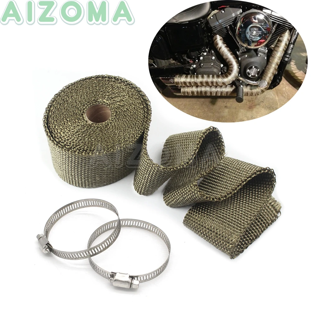 Мотоциклетная Автомобильная 5 м Титановая Выхлопная термолента глушитель