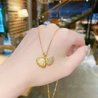korean version of zircon fashion shell pearl necklaces for a lifetime necklace femininity fan shaped pendant girlfriend gifts
