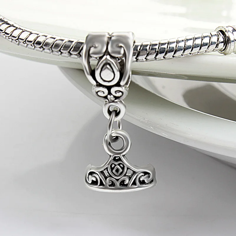 Кольца с подвеской в виде короны стиле ретро подходят для оригинальных бусин pandora