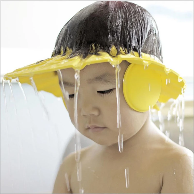 

Safe Shampoo Cap Durable Baby Bath Visor Hat Adjustable Shower Protect Soft Hat For Eye Water-Proof Hair Wash Shield For Lnfant