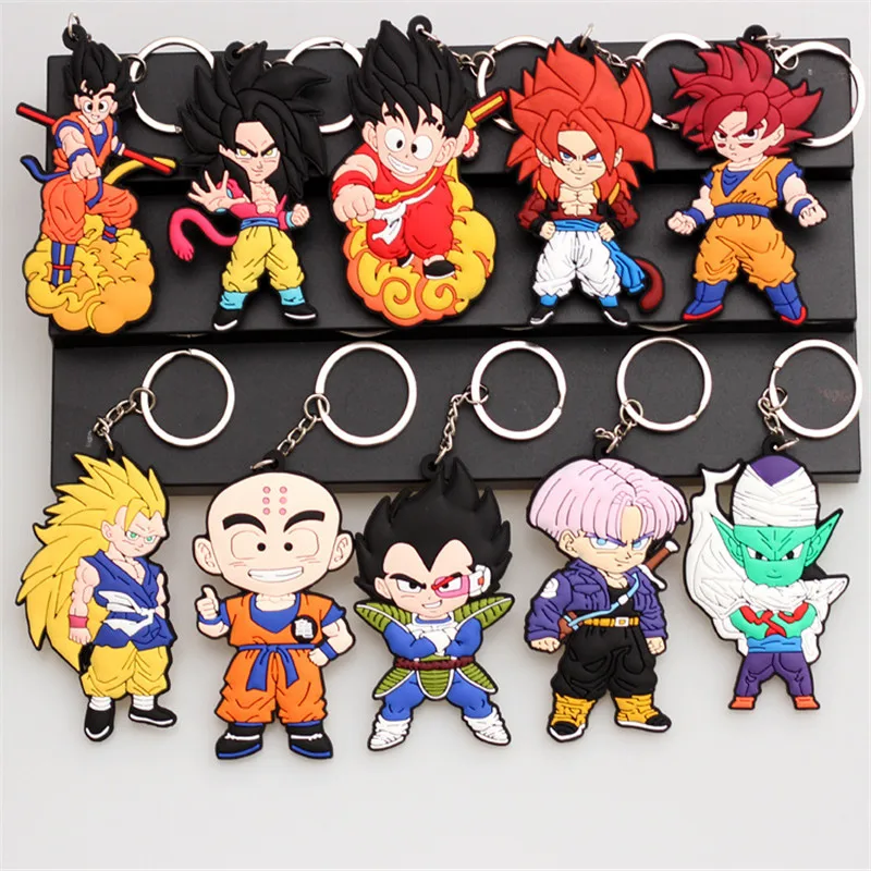 Мультфильм аниме брелок с надписью Dragon Ball Сон Гоку Супер Saiyan ПВХ экшн фигурка