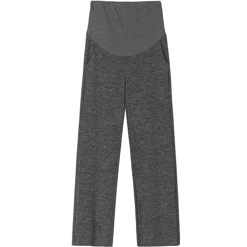 

967# Spring Thin Maternity Full Long Pants Wide Leg Loose Belly Pants Clothes for Pregnant Women Summer Casual Slim Preganncy