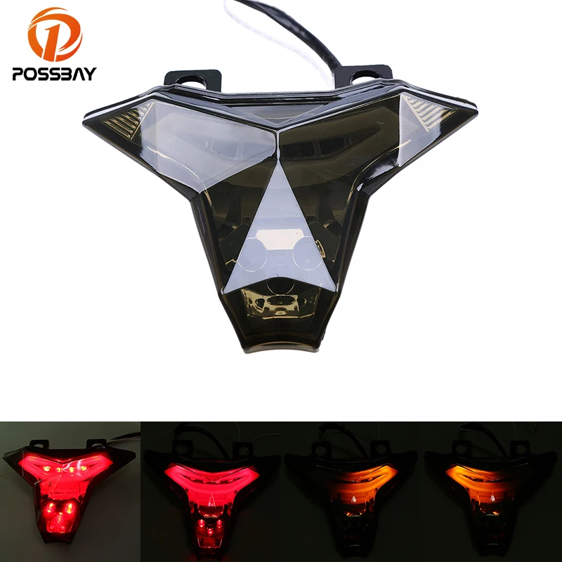 Задний фонарь POSSBAY для мотоцикла светодиодный задний стоп сигнал поворота Cafe Racer