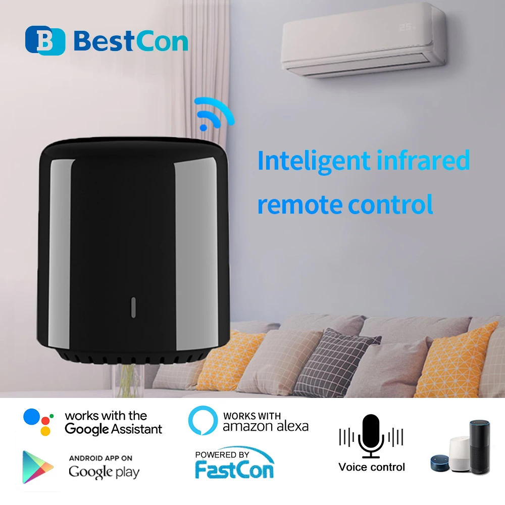 Новейший пульт дистанционного управления Broadlink RM4 Mini RM4C Bestcon для умного дома WiFi ИК модули автоматизации с Alexa