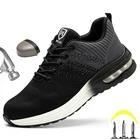 Модная мужская защитная обувь, рабочие кроссовки со стальным носком, Женские рабочие ботинки, непробиваемые мужские ботинки Sefety, мужская обувь