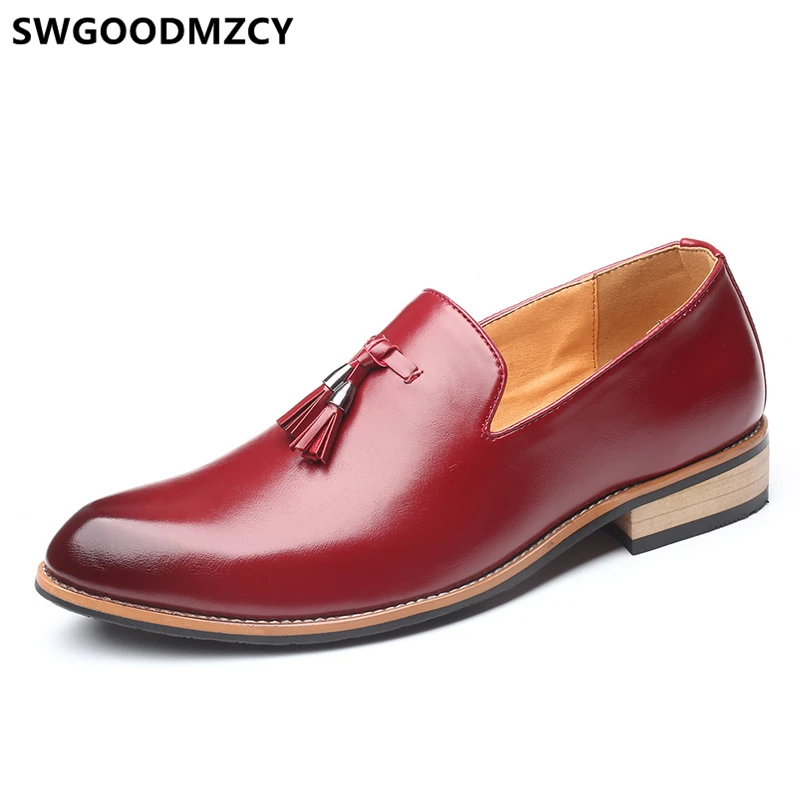 

Loafers Tassel Shoes Men Italian Shoes For Men Luxury Men Party Shoes Leather Black Sepatu Slip On Pria Scarpe Uomo Classiche