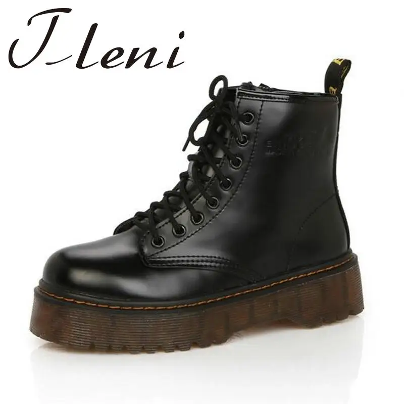 Tleni/Новинка 2019 года Ботинки на платформе высокого качества Женские ботинки
