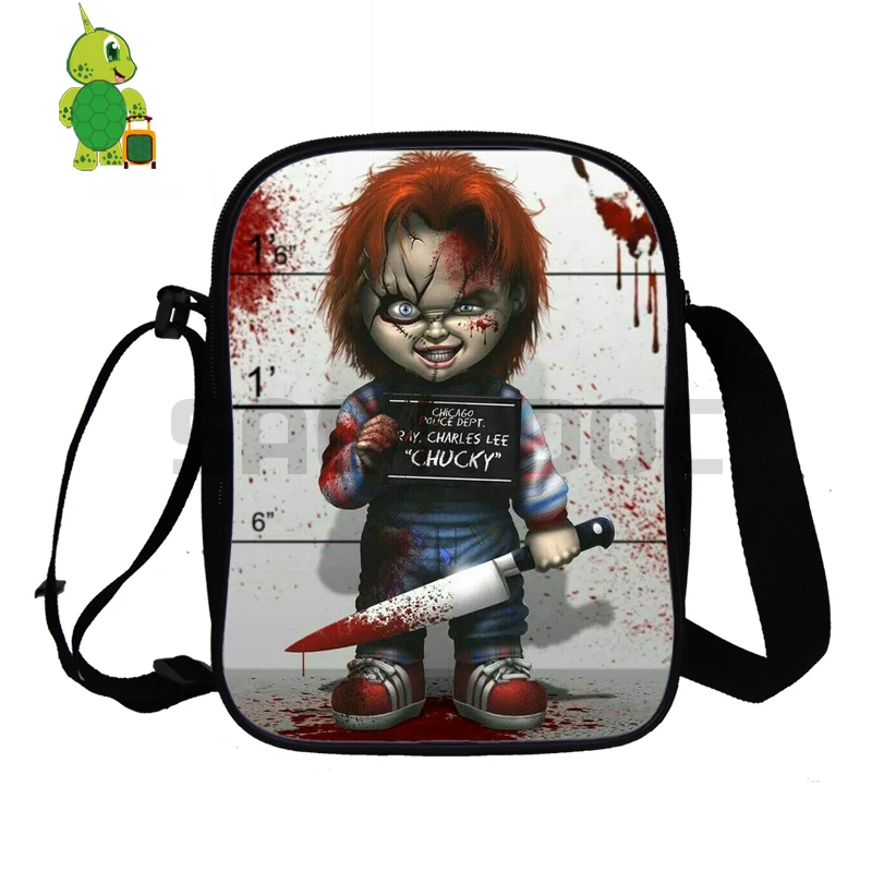 Потомство Чаки ужасов мини сумка через плечо двойной слой сумки кошельки телефон