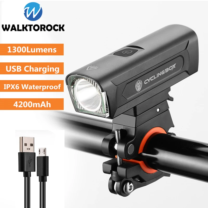 

Передсветильник светильник велосипедный из алюминиевого сплава, 4200 мАч, USB-зарядка