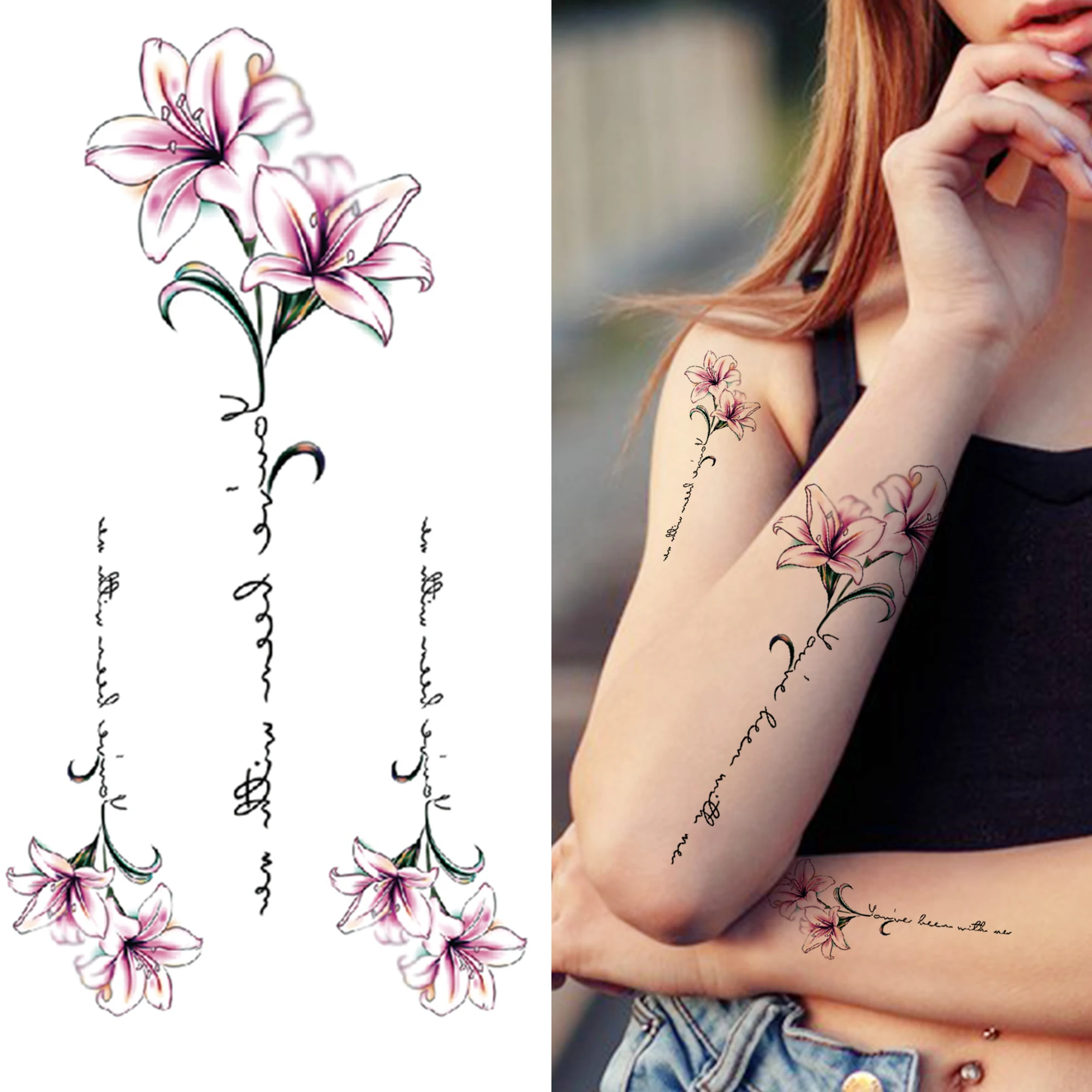 Временные татуировки для женщин и мужчин Эротичные геометрические до бедра