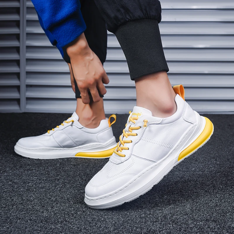 Новинка повседневная обувь белого цвета удобная Простая мужская | Спорт и